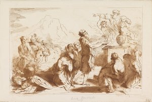 Noahs offer Gamle og nye testamente til Castiglione (serietittel) av Francesco Bartolozzi