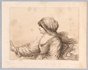 Portrett av en kvinne av Francesco Bartolozzi