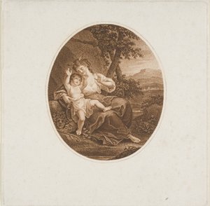 Sappho lytter til kjærlighet av Francesco Bartolozzi