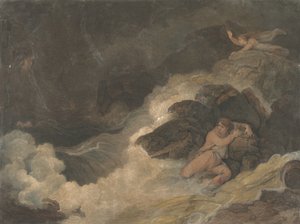 Shakespeares Tempest Macklins britiske poeter, 1798. av Francesco Bartolozzi