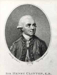 Sir Henry Clinton (1730-95) (gravering) (s/hvitt foto)