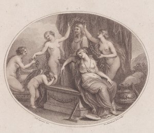 The Graces Crowning the Bust of Raphael, 28. juli 1788. av Francesco Bartolozzi