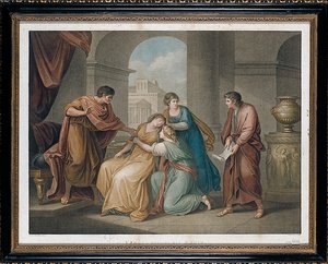 Virgil leser sin Aeneiden, 1796 av Francesco Bartolozzi