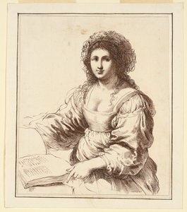 Kvinne med en bok av Francesco Bartolozzi