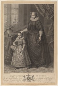 Mary, dronning av skottene av Francesco Bartolozzi after Federico Zuccaro