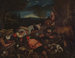Bygge arken av Francesco Bassano