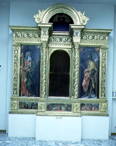 Sakramentenes tabernakel, ca. 1484-6 (tempera på panel) (se også 94758-9) av Francesco Botticini