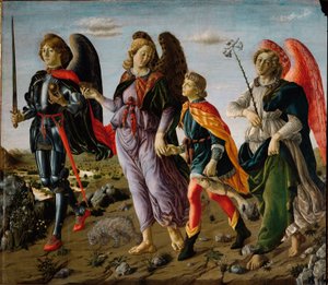 De tre erkeenglene og Tobit (maleri
