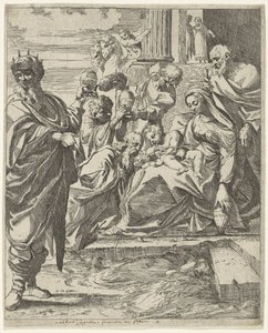 Tilbedelse av kongene av Francesco Brizio (attributed to)