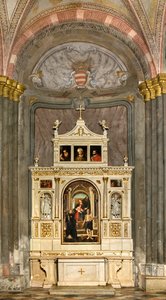 North Transept, St. Nicholas alter, Amigone and Friar Mabila 1495, Madonna Enthroned and Child St. Anne St. Nicholas of Tolentino and Jerome, Francesco Casella av Francesco Casella
