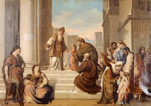 Presentasjon i tempelet, av Francesco Coghetti (1804-1875).