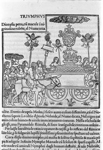 Gravering i "Hypnerotomachia Polyphili" (drømmen om Poliphila) av den dominikanske munken Francesco Colonna, Venezia av Francesco Colonna