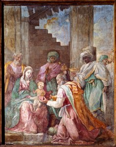 Tilbedelse av magiene (fresco