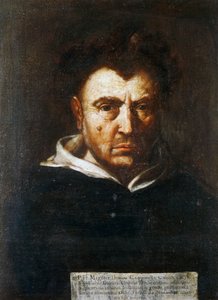 Portrett av Tommaso Campanella (1568-1639), italiensk dominikansk filosof, maleri av Francesco Cozza (1605-1682), ca 1630