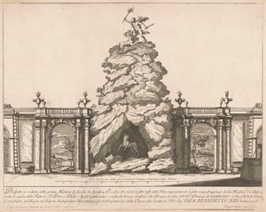 Prima Macchina for Chinea av 1726: Hercules and the Hydra, 1726. av Francesco Faraone Aquila
