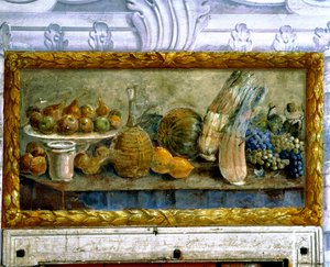 Stilleben med tistler (fresco) av Francesco Ferrari