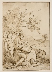 St Hieronymus i villmarken av Francesco Fontebasso
