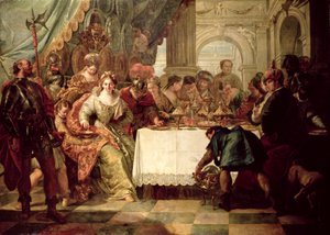 Banketten til Cleopatra av Francesco Fontebasso