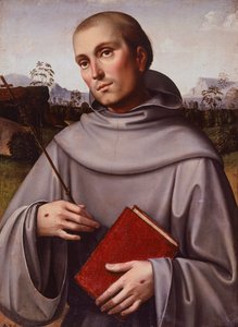 St. Francisco, ca. 1500, av Francesco Francia (ca. 1450-1517), panel, 55x45 cm