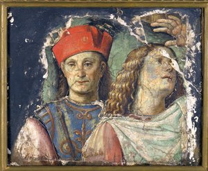 To mannlige hoder par Frankrike, Francesco (1450-1517). Frisk, c. 1500, National Picture Gallery of Bologna