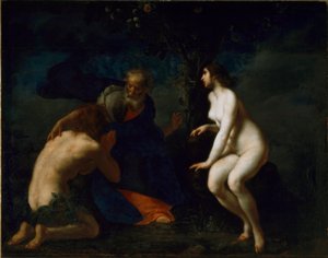 Adam og Eva-maleri av Francesco Furini