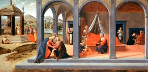 En scene fra døperen Johannes, Detalj, c1500-1540 av Francesco Granacci