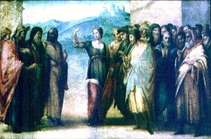 Tvisten til St. Katarina av Alexandria (panel) av Francesco Granacci