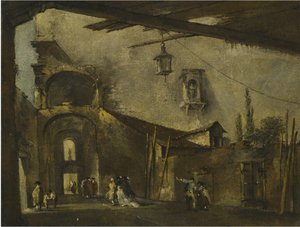 En gate i Venezia av Francesco Guardi