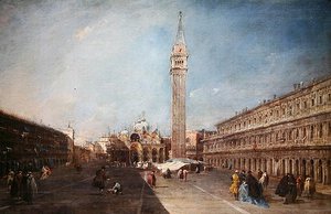 Piazza San Marco (olje på lerret) av Francesco Guardi