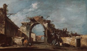 Ødelagt buegang av Francesco Guardi