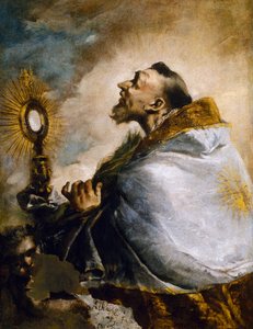 Helgen i tilbedelse av den hellige eukaristien eller den hellige Norbert i ekstase av Francesco Guardi