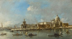 Santa Maria della Salute og Dogana, Venezia av Francesco Guardi