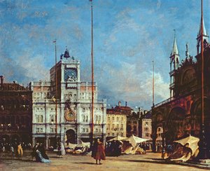 Klokketårnet, Venezia, ca. 1760 av Francesco Guardi