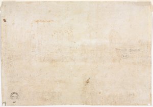 Tre skisser av buer (verso) av Francesco Guardi