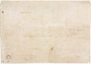 Tre skisser av buer, 1782. av Francesco Guardi