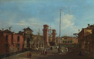 Venezia. Arsenalet, 1755-1760 av Francesco Guardi