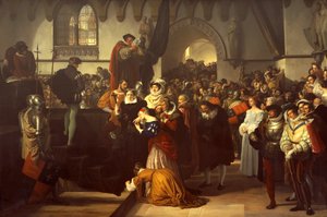 Mary Queen of Scots blir ført til stillaset av Francesco Hayez