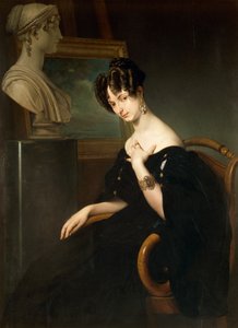 Portrett av Cristina Trivulzio Belgiojoso, av Francesco Hayez (1791-1882), olje på lerret av Francesco Hayez