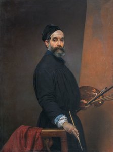 Selvportrett i en alder av femtisyv av Francesco Hayez