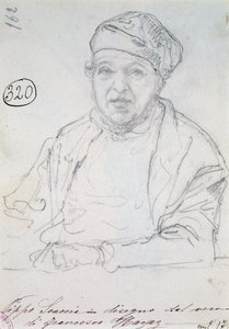 Studie for Portrett av svogeren Pippo Scaccia av Francesco Hayez