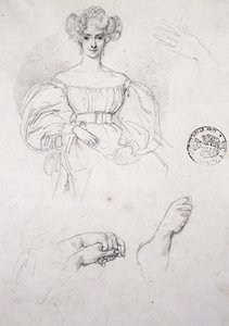 Studie for Portrett av kvinne av Francesco Hayez