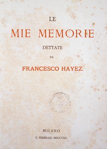 Tittelsiden til Mine minner av Francesco Hayez