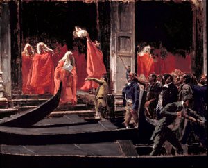 Siste seanse av senatet for republikken Venezia på tidspunktet for dets inntreden i kongeriket Italia i 1866 Maleri av Francesco Jacovacci (1838-1908) Roma, Galleria Nazionale d