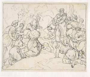 Moses slår på steinen av Francesco La Marra