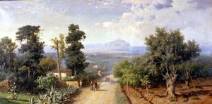 Omgivelsene til Palermo. Maleri av Francesco Lojacono (1841 - 1915) av Francesco Lojacono