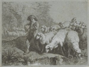 Hyrde med flokk sauer og geiter Shepherd-scener (serietittel)