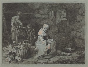 Interiør i et hus av Francesco Londonio