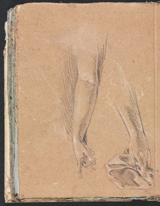 Verona Skissebok: Armer og hender med draperi side 78, 1760. av Francesco Lorenzi