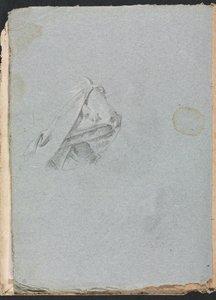 Verona Skissebok: Draperistudie side 10, 1760. av Francesco Lorenzi
