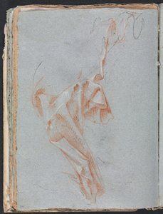 Verona Skissebok: Draperistudie side 38, 1760. av Francesco Lorenzi